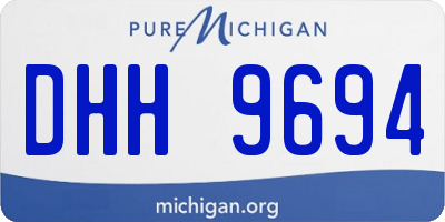 MI license plate DHH9694