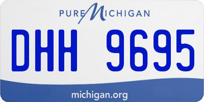 MI license plate DHH9695