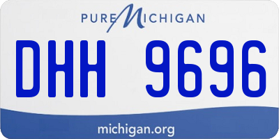 MI license plate DHH9696