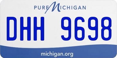 MI license plate DHH9698