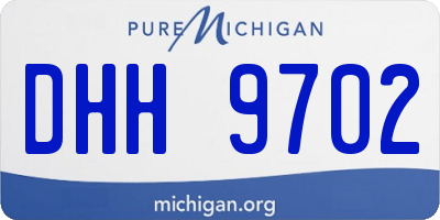MI license plate DHH9702