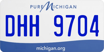 MI license plate DHH9704