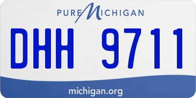MI license plate DHH9711