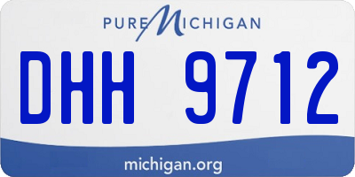 MI license plate DHH9712
