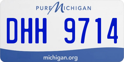 MI license plate DHH9714