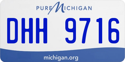 MI license plate DHH9716
