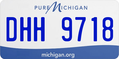 MI license plate DHH9718