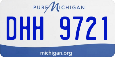 MI license plate DHH9721