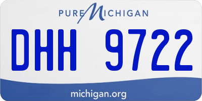 MI license plate DHH9722