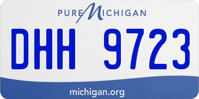 MI license plate DHH9723