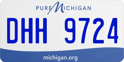 MI license plate DHH9724