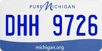 MI license plate DHH9726