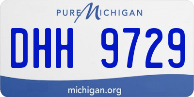 MI license plate DHH9729