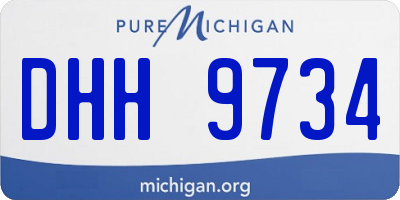 MI license plate DHH9734