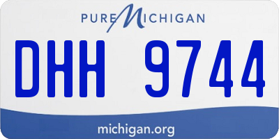MI license plate DHH9744