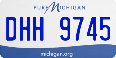 MI license plate DHH9745