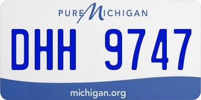 MI license plate DHH9747