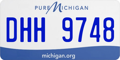 MI license plate DHH9748