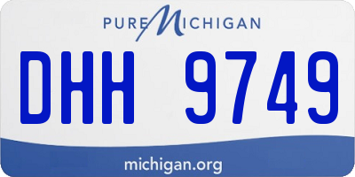 MI license plate DHH9749