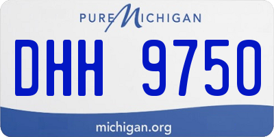 MI license plate DHH9750