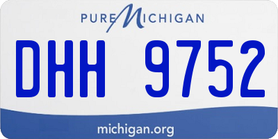 MI license plate DHH9752