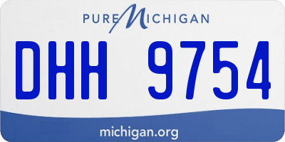 MI license plate DHH9754