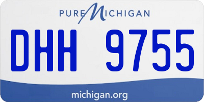MI license plate DHH9755