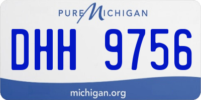 MI license plate DHH9756