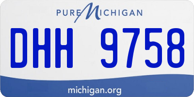 MI license plate DHH9758
