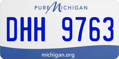 MI license plate DHH9763