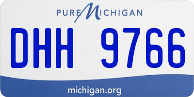 MI license plate DHH9766