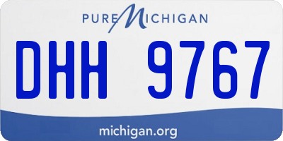 MI license plate DHH9767