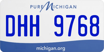 MI license plate DHH9768