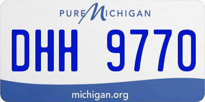 MI license plate DHH9770