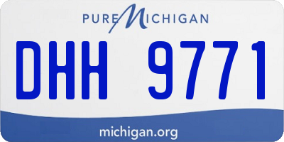 MI license plate DHH9771