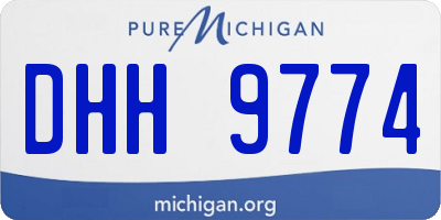 MI license plate DHH9774