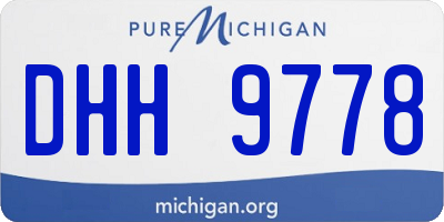 MI license plate DHH9778