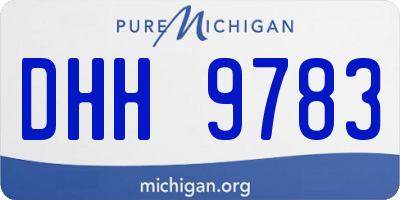 MI license plate DHH9783