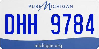 MI license plate DHH9784