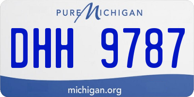 MI license plate DHH9787