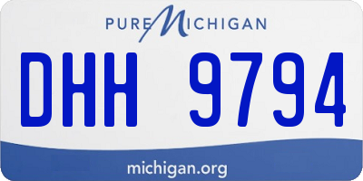MI license plate DHH9794