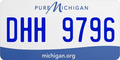 MI license plate DHH9796