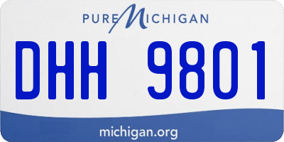 MI license plate DHH9801