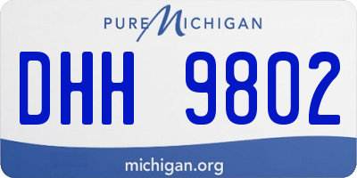 MI license plate DHH9802