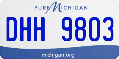 MI license plate DHH9803