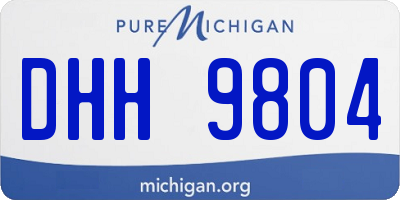 MI license plate DHH9804