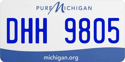 MI license plate DHH9805