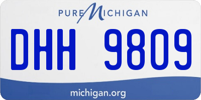 MI license plate DHH9809