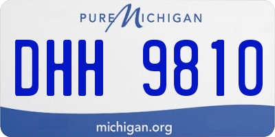 MI license plate DHH9810