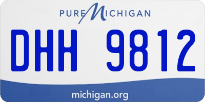 MI license plate DHH9812